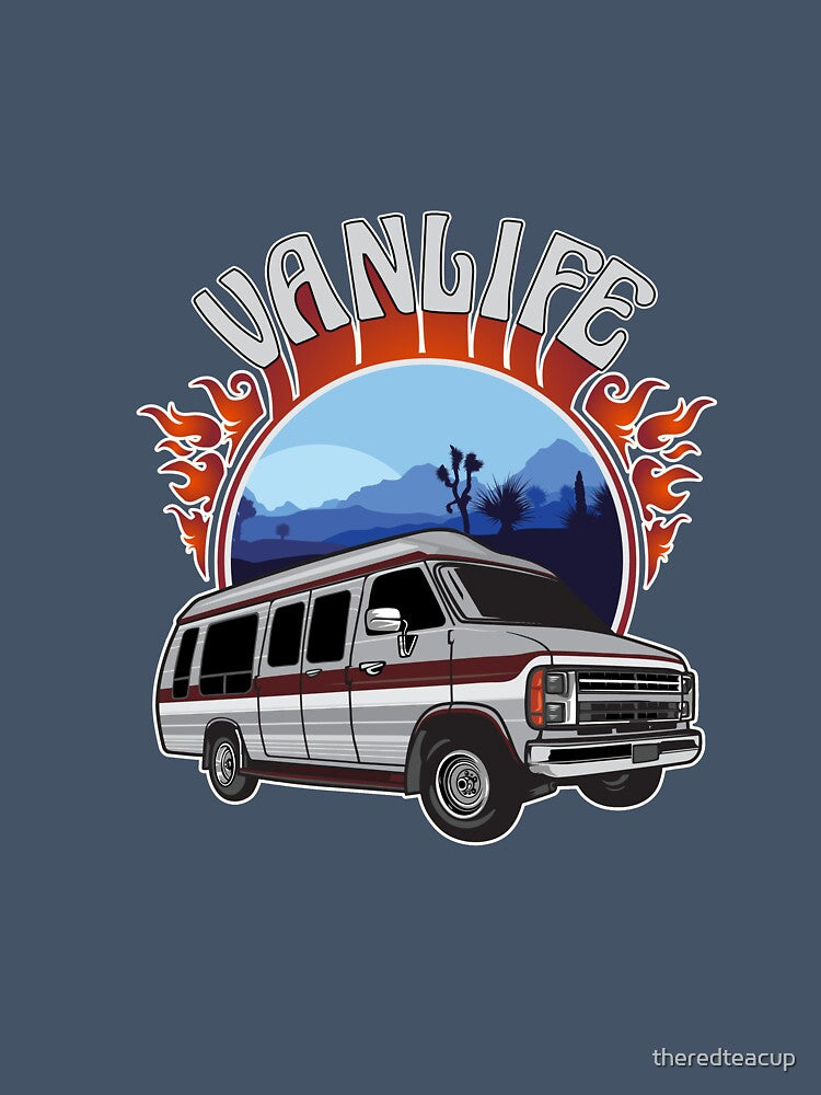 Nighttime Van Life in Joshua Tree by theredteacup