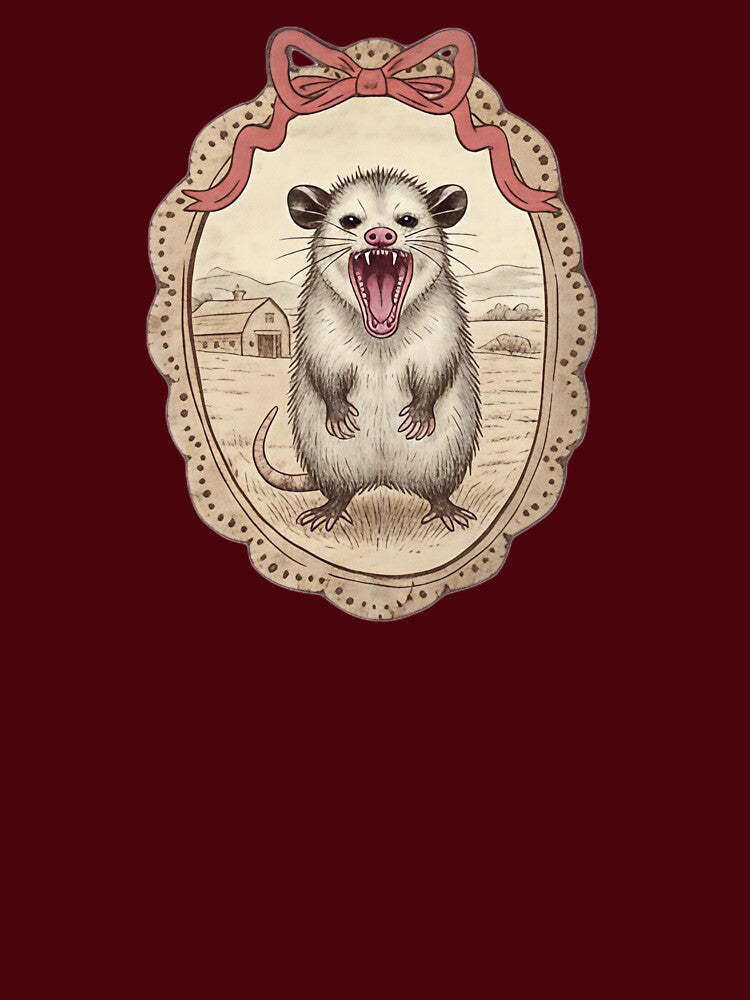 Grandmacore Opossum Vintage Frame Style by kamrankhan