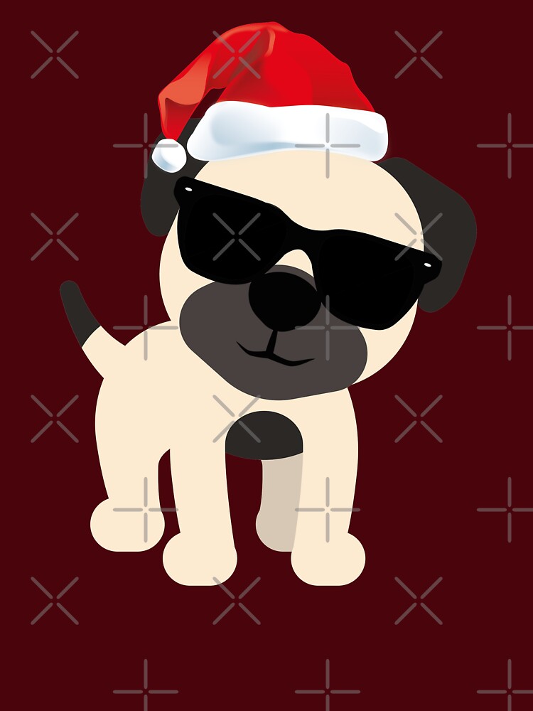 Cool dog with christmas hat on xmas by Akram96