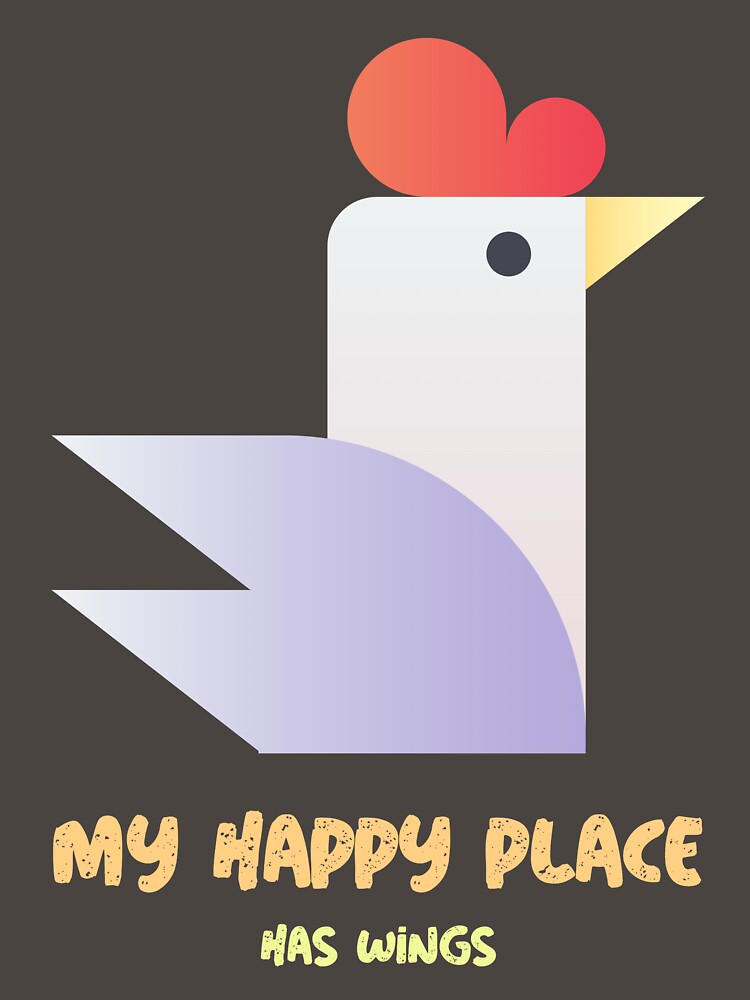 My Happy Place Has Wings funny Bird Watching Women by Jane Pierce Art
