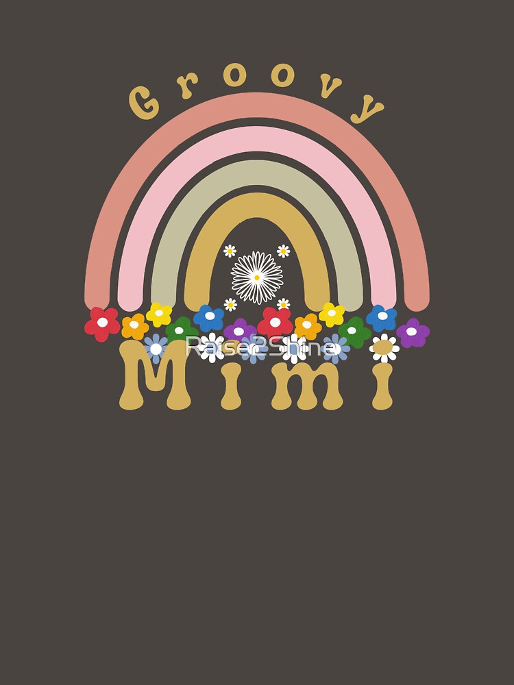 Groovy Floral MIMI Colorful Retro Rainbow Style by Raise2Shine