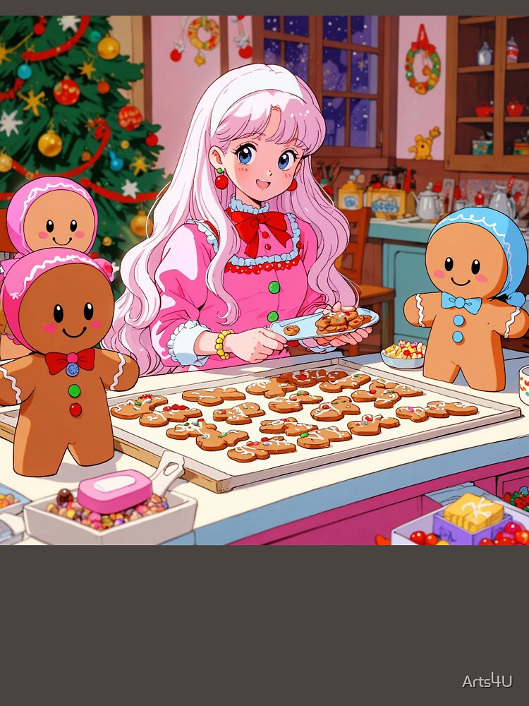 ANIME GIRLY COQUETTE HOLIDAY BAKING GINGERBREAD by Arts4U