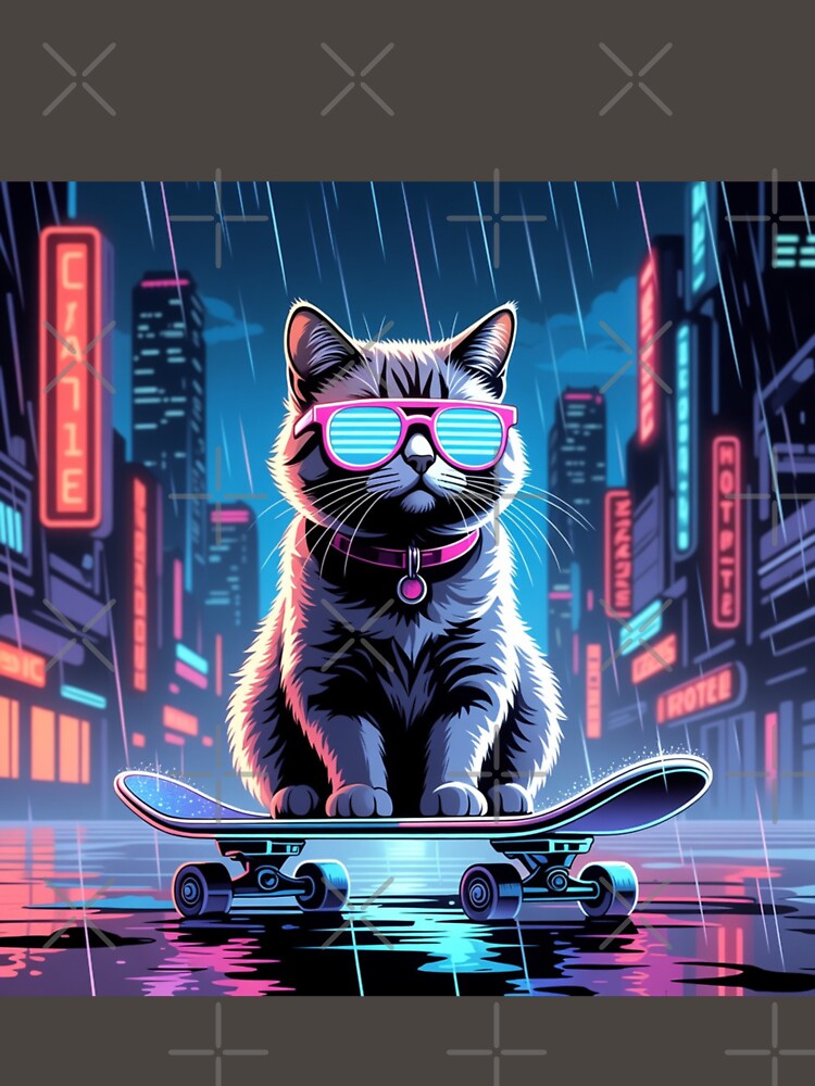 Cyberpunk Neon Cat – Futuristic Design Collection by Bittor18