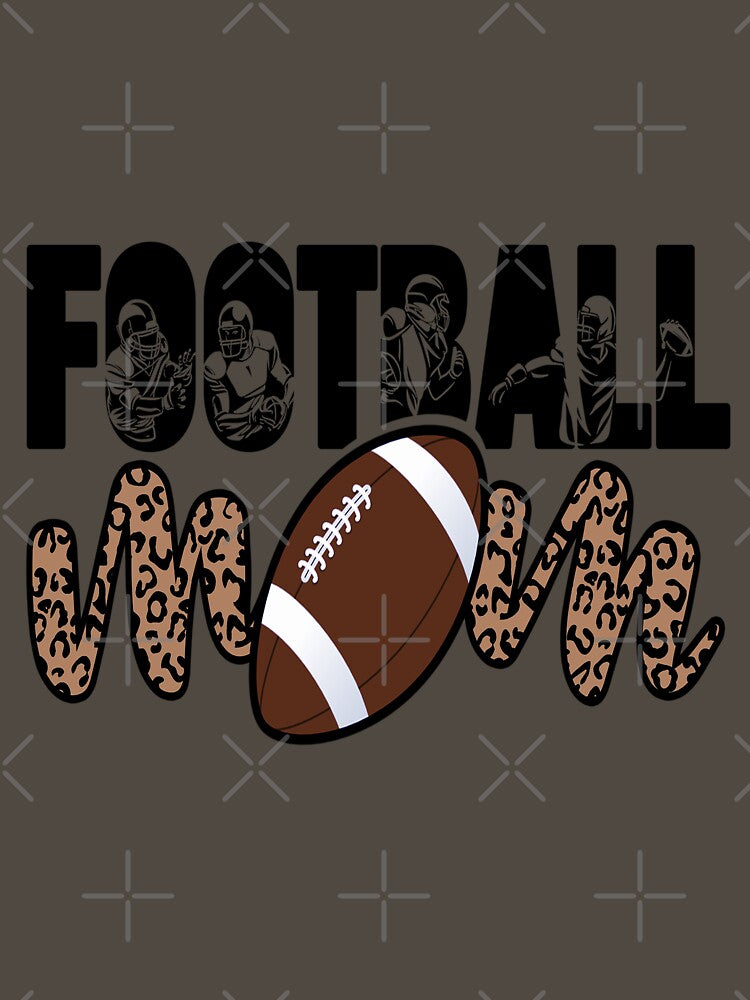 Football Mom Leopard Funny Football by Meggie179