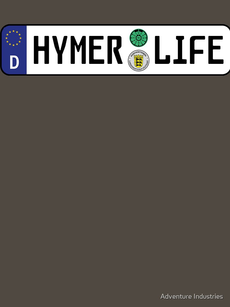 HYMER LIFE NUMBER PLATE by Adventure Industries