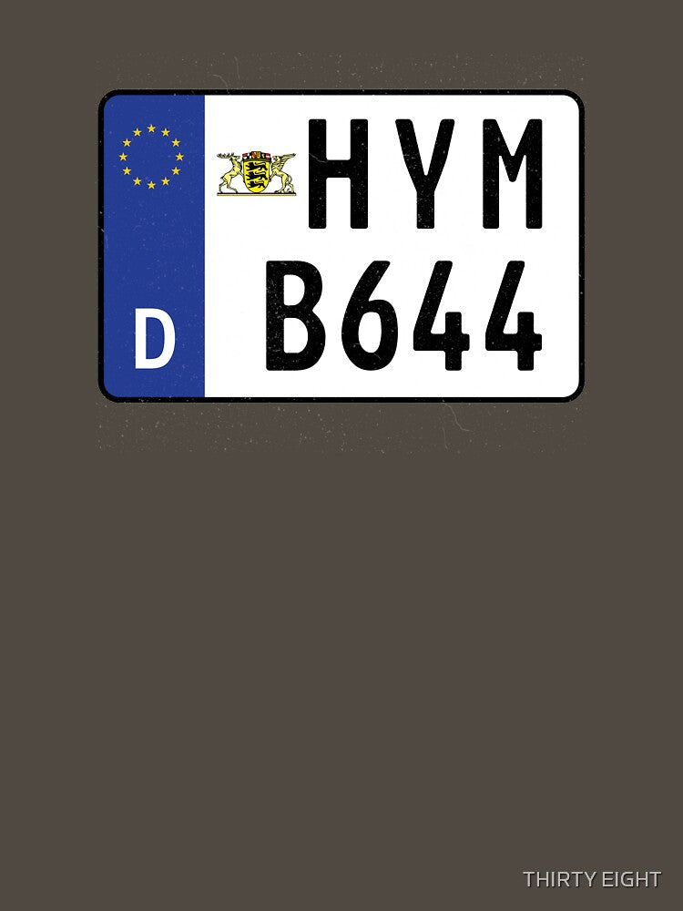 HYMER B644 NUMBER PLATE by THIRTY EIGHT