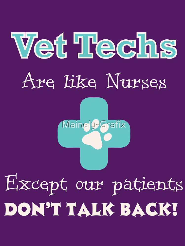 Funny Vet Tech vs Nurses Tee by DBA-Dezines