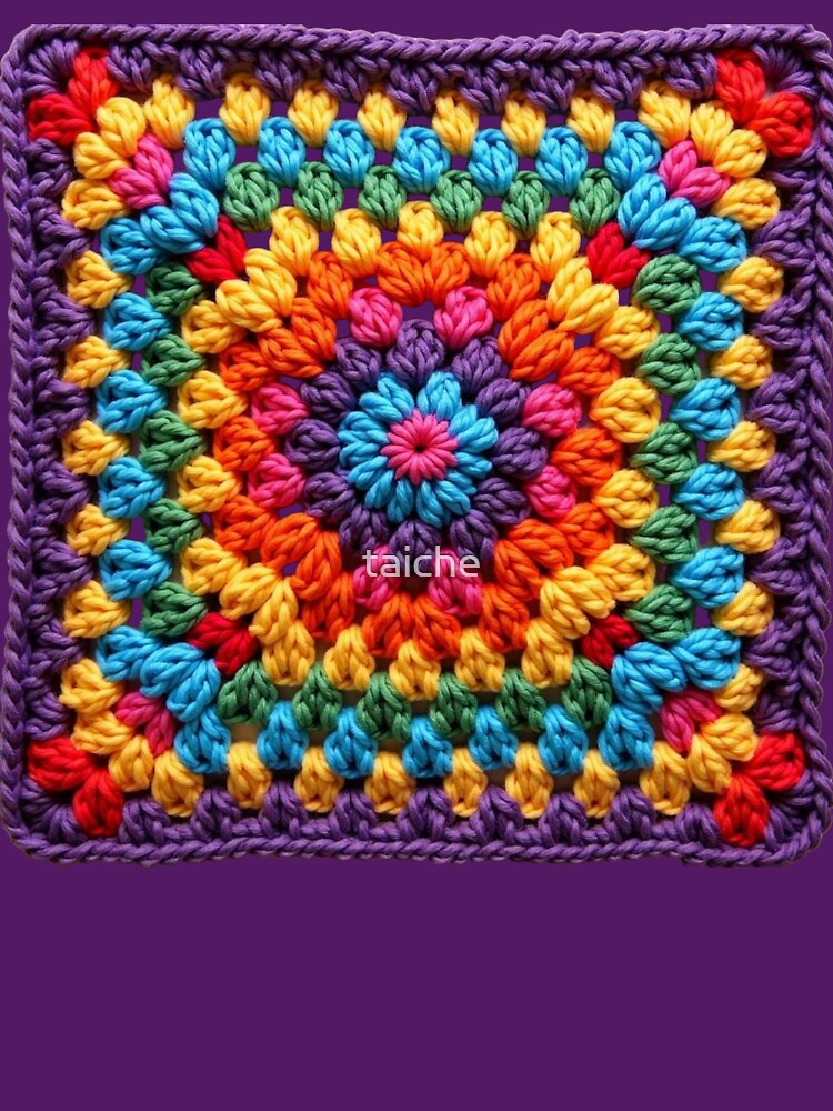 Granny Square Crochet Pattern Seventies Retro by taiche