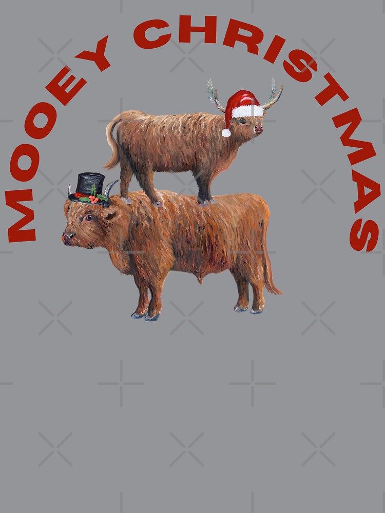Christmas Highland Cow by Tiffany Roy
