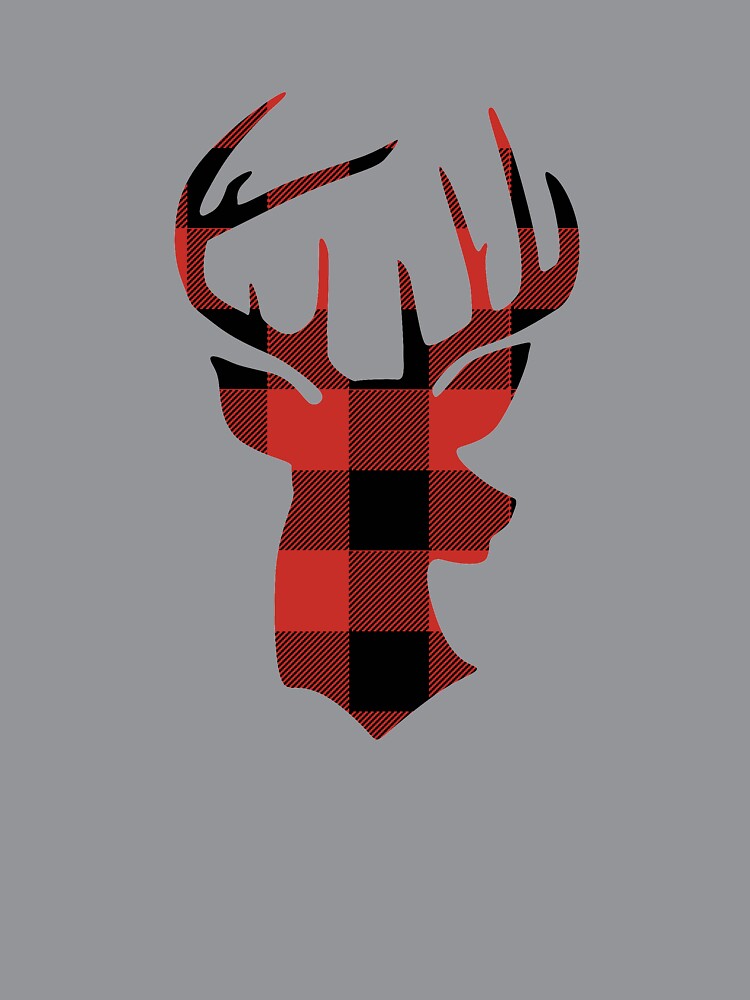 Red Flannel Deer Hunting Buck Hunter by DoctorWatsonArt