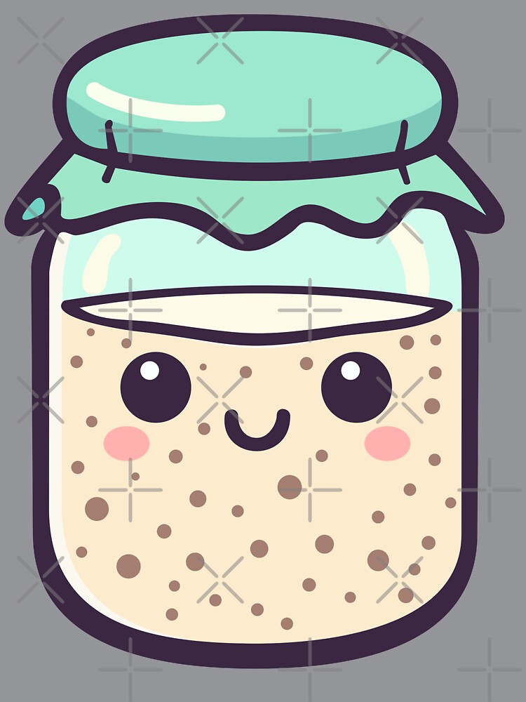 Mint Cute Sourdough Art by BRU Design