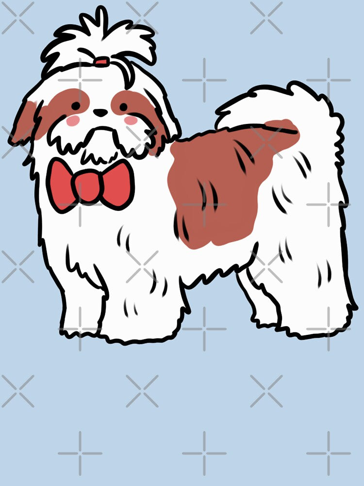 Cute christmas shih tzu dog illustration by Yarafantasyart