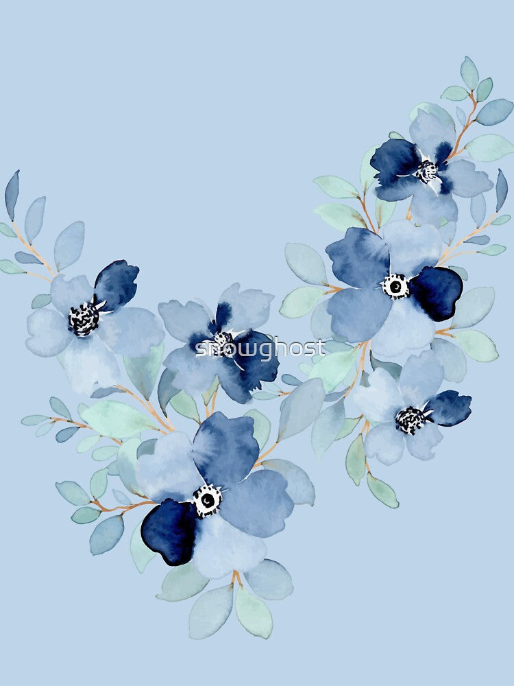 watercolour blue flowers by the snowghost Unisex