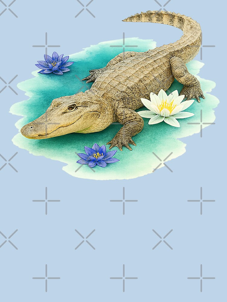 Crocodile in the water, realistic style and painting by theartedivino Unisex