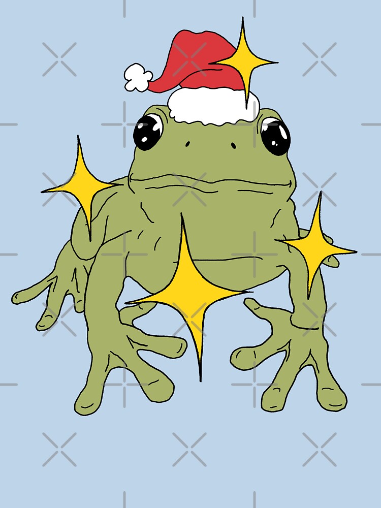 FESTIVE Frog in Christmas Hat ♥ by tartagain