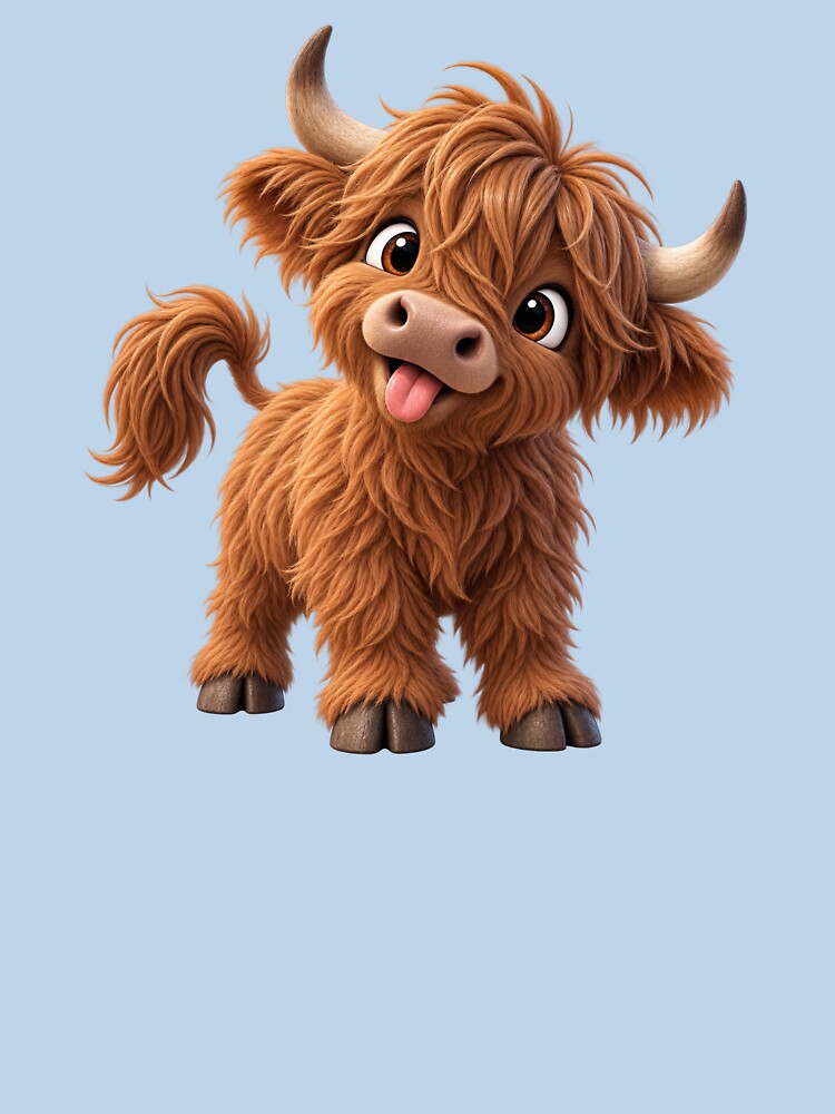 Cute Highland Cow – Funny Fluffy Cow by LST-Desings