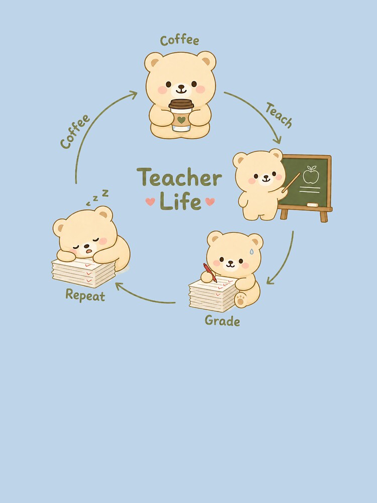 Teacher Life Loop Cycle | Cute Character Design by MOCH- ART