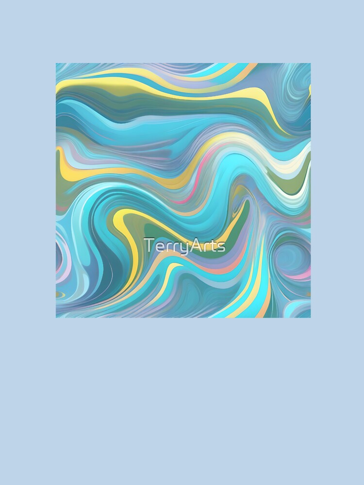 Liquid Swirl Retro Abstract Pattern Vintage 70s Style Art Swirls 4 of 4 by Beachy