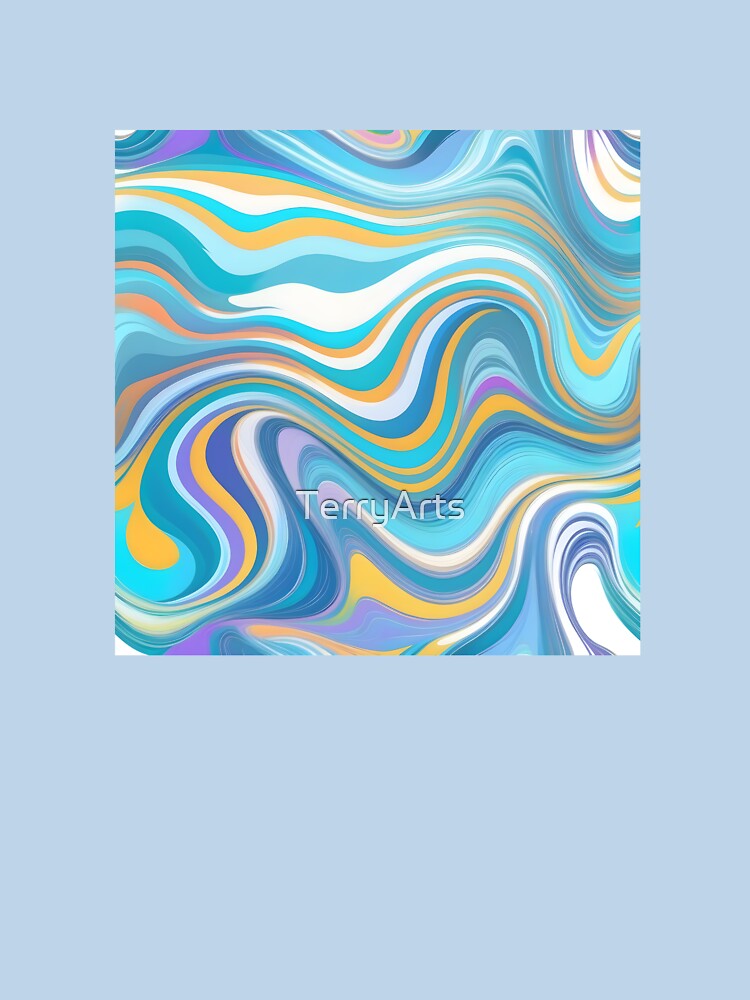 Groovy Liquid Pastel Swirls Abstract Lines Pattern Modern Retro Art 1 of 4 by Beachy