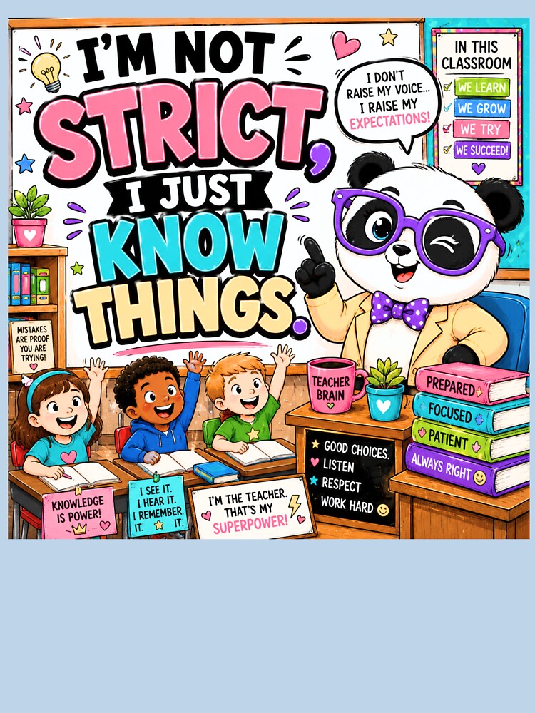 : I’m Not Strict I Just Know Things – Funny Teacher Shirt by RJsTees