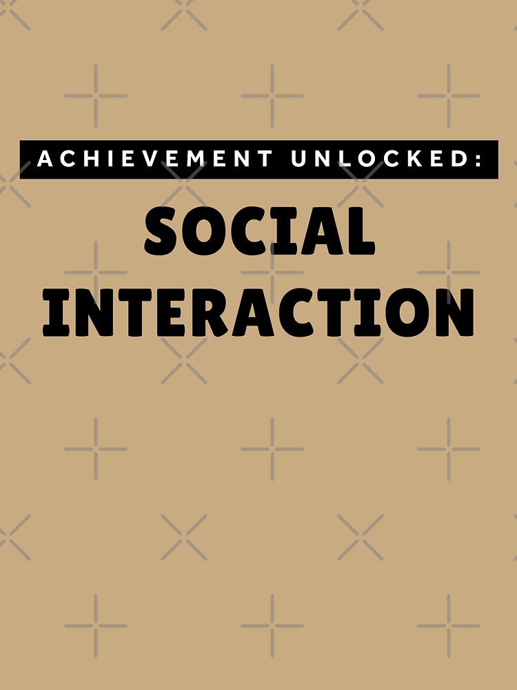Achievement Unlocked Social Interaction – Funny Introvert Gaming Humor Gift by Hello Hobbies