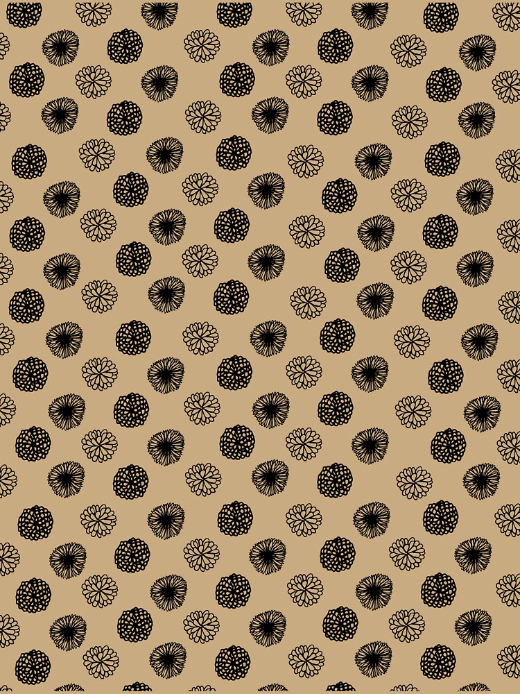 Polka Dot Flowers, hand drawn by JenJoiner