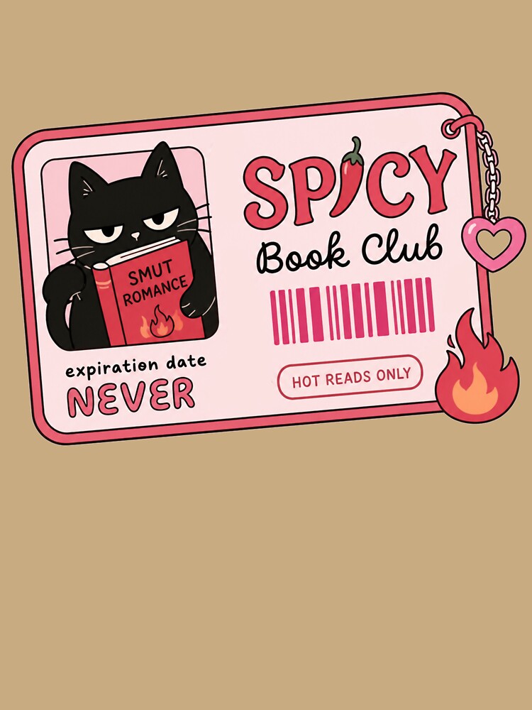 Spicy Book Club Member Card Black Cat Smut Romance by Yellowriversss
