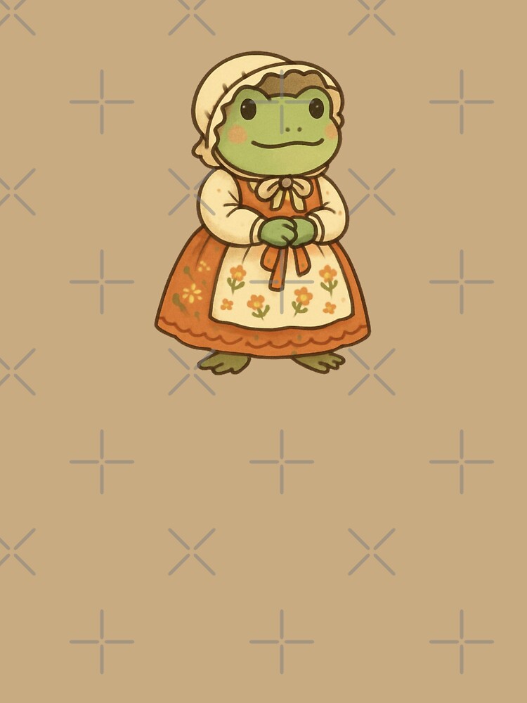 Cottagecore Frog Grandma in Floral Dress by Snacky Paws