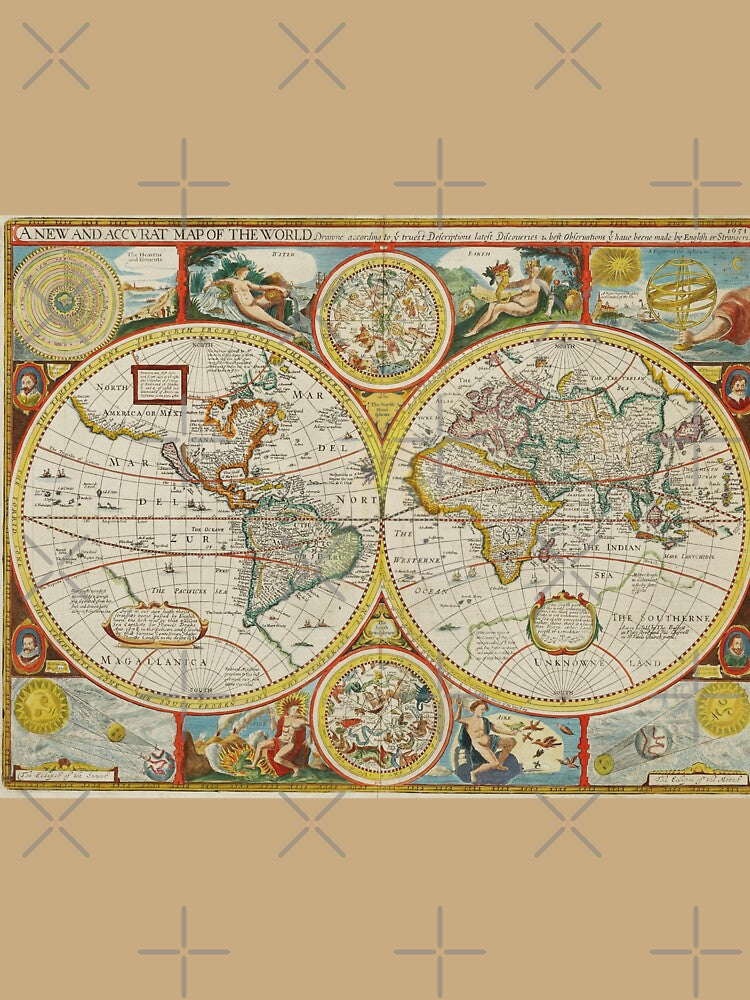An Old Map of the World // 1627 by Gothicrelics