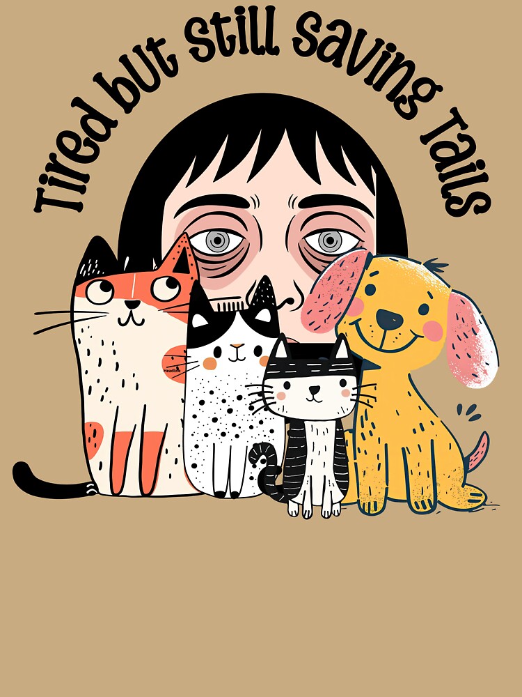 Tired But Still Saving Tails Vet Tech by Sachie's Studio