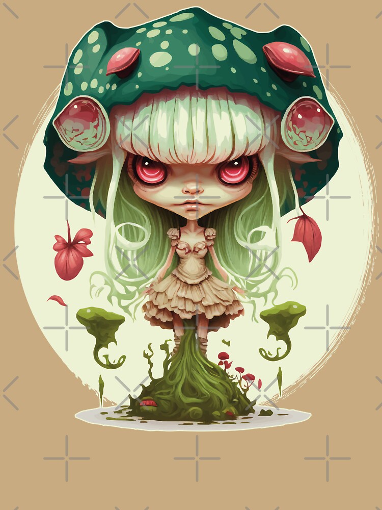 Goblincore Grunge Aesthetic Anime Kawaii Cottagecore Mushroom Girl by Bunkis1st
