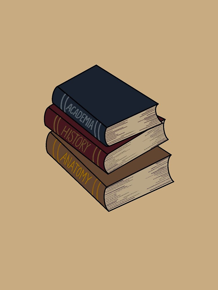 Dark Academia Stack of Books by easears