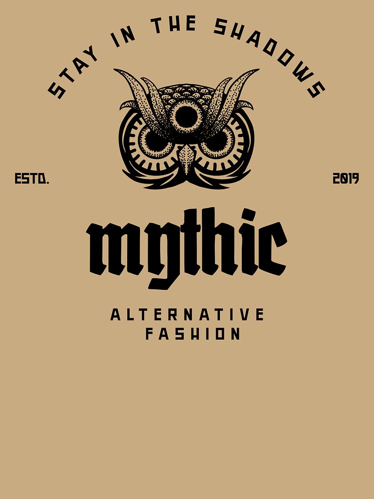 owl sticker black third eye shadows alternative fashion by MythicBrand