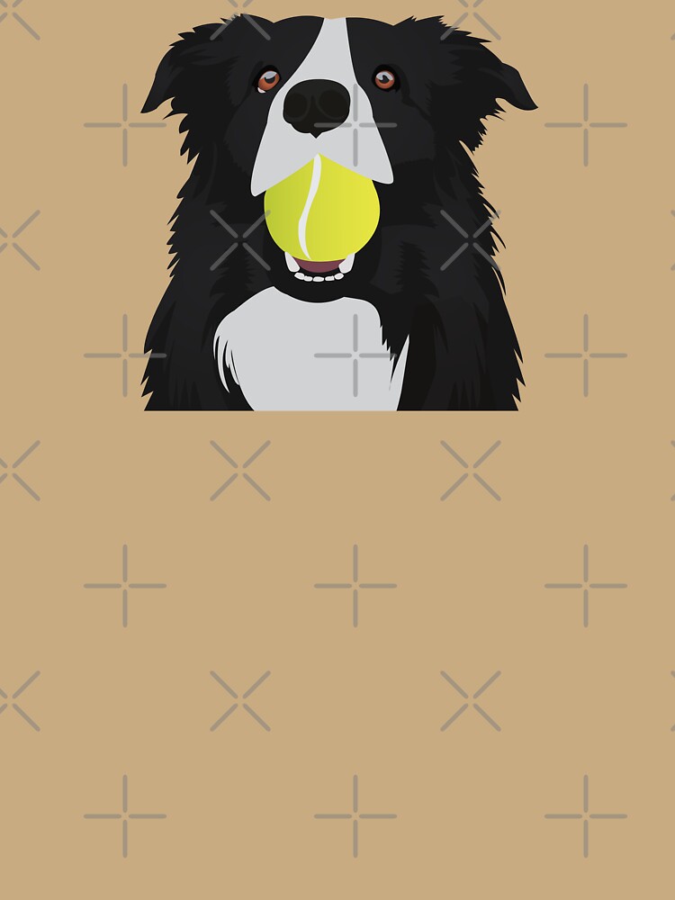 Border Collie with a Tennis Ball by KCPetPortraits
