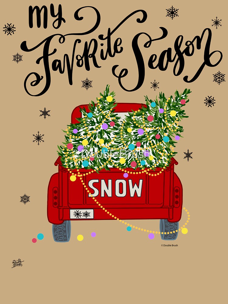 Decorated Christmas Tree Truck My Favorite Season by DoubleBrush
