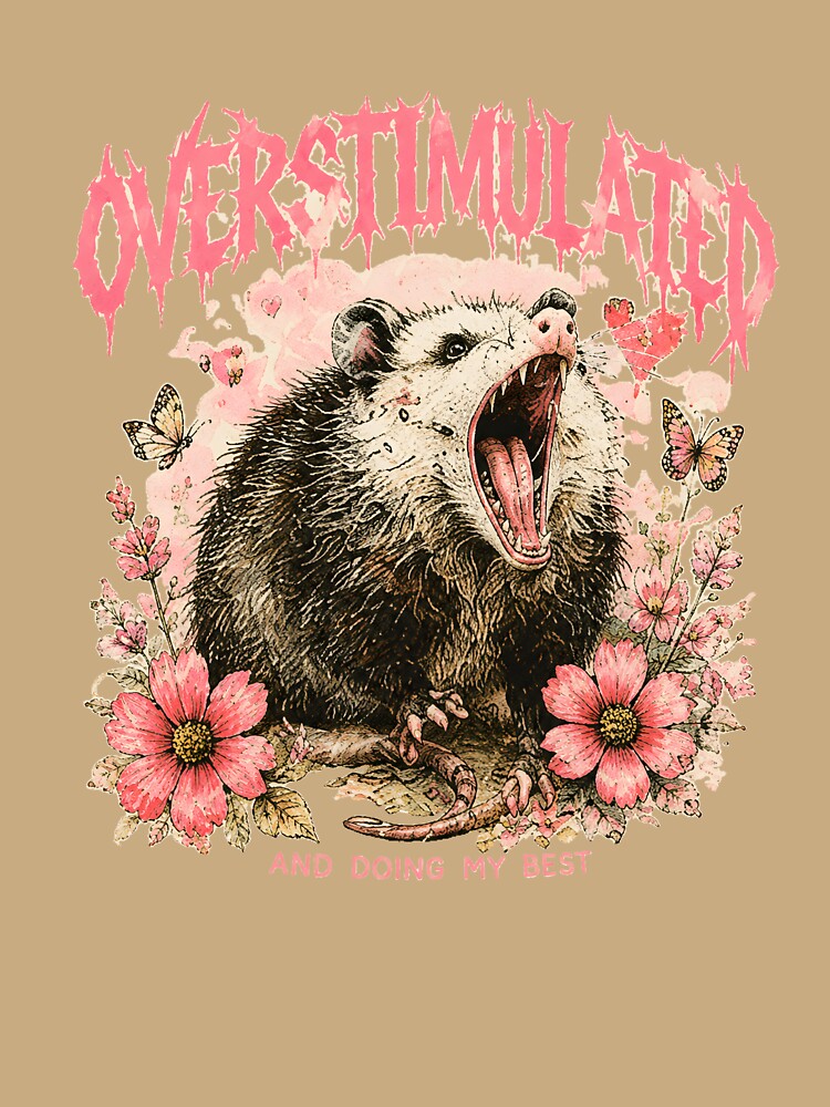 Overstimulated and doing my best - Opossum by malkstudios