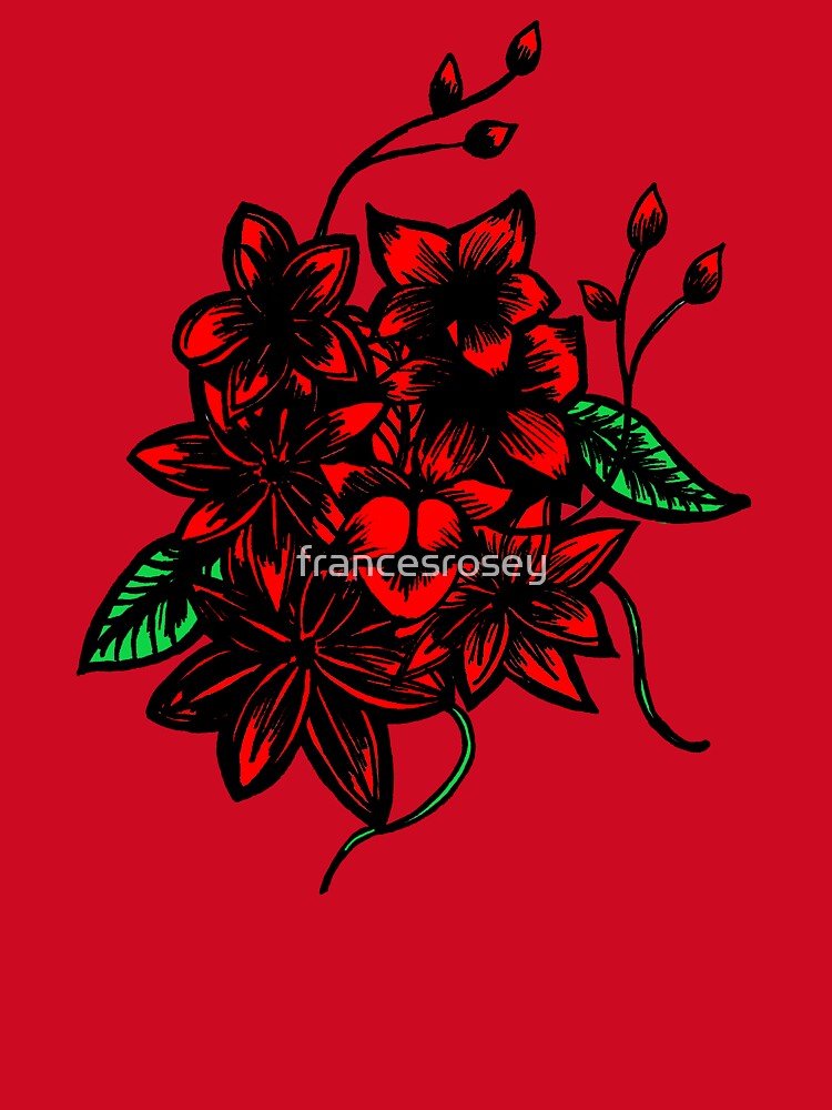 Red floral bouquet by francesrosey