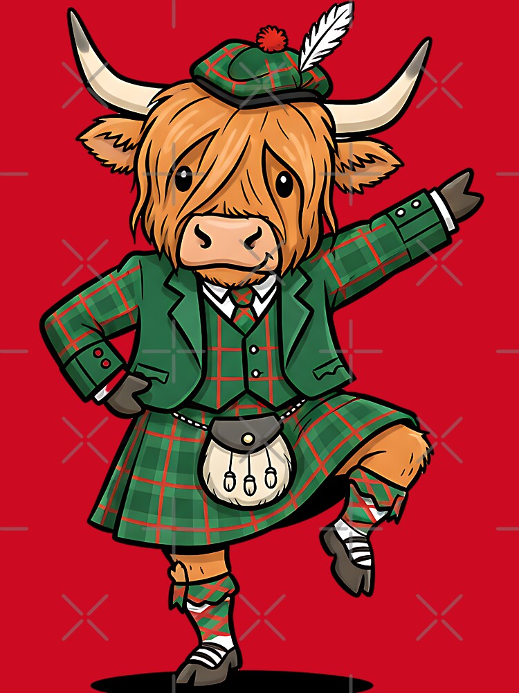 highland cow doing a jig by Metaverse8