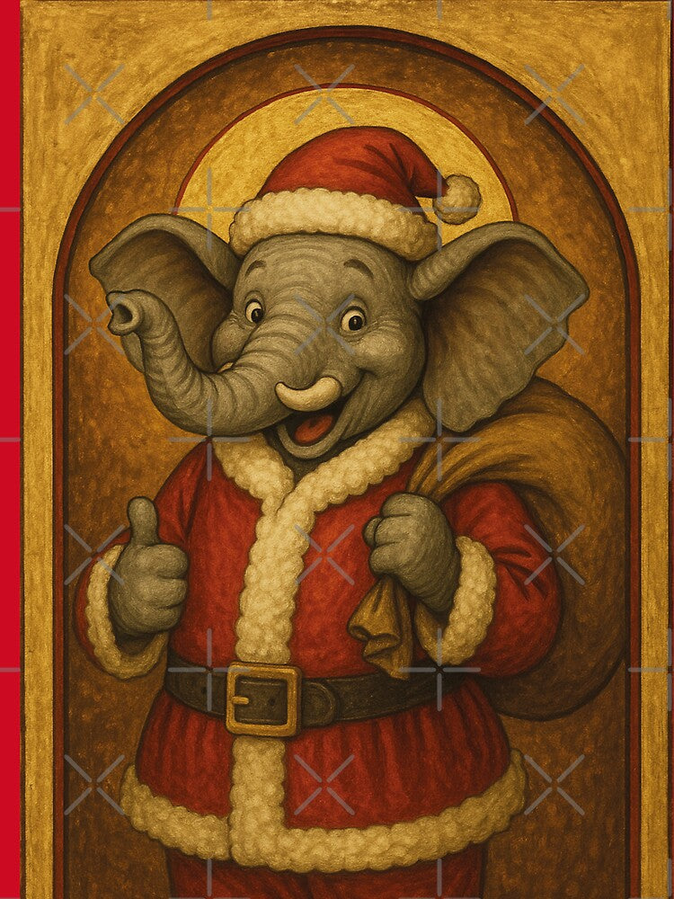 A religious image, a funny elephant as Saint Nicholas. by Mauswohn