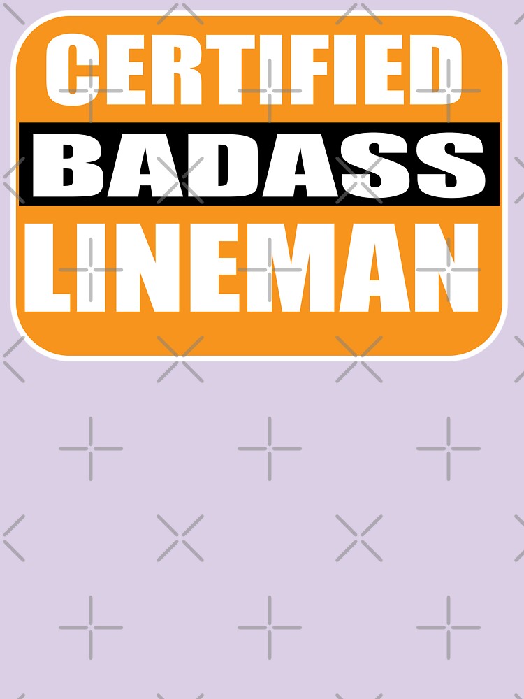 Certified Badass Lineman  Art Stickers  for Lineman by Science Engineering Gifts