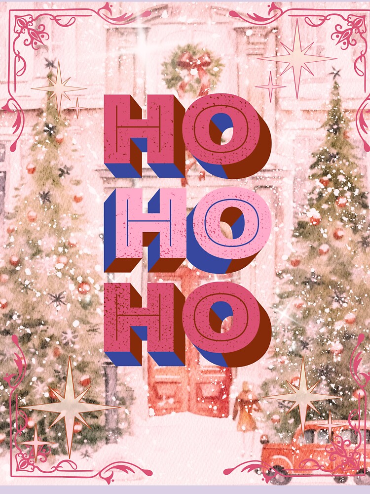 Pink Ho Ho Ho - Vintage Christmas by bowsbotanicals