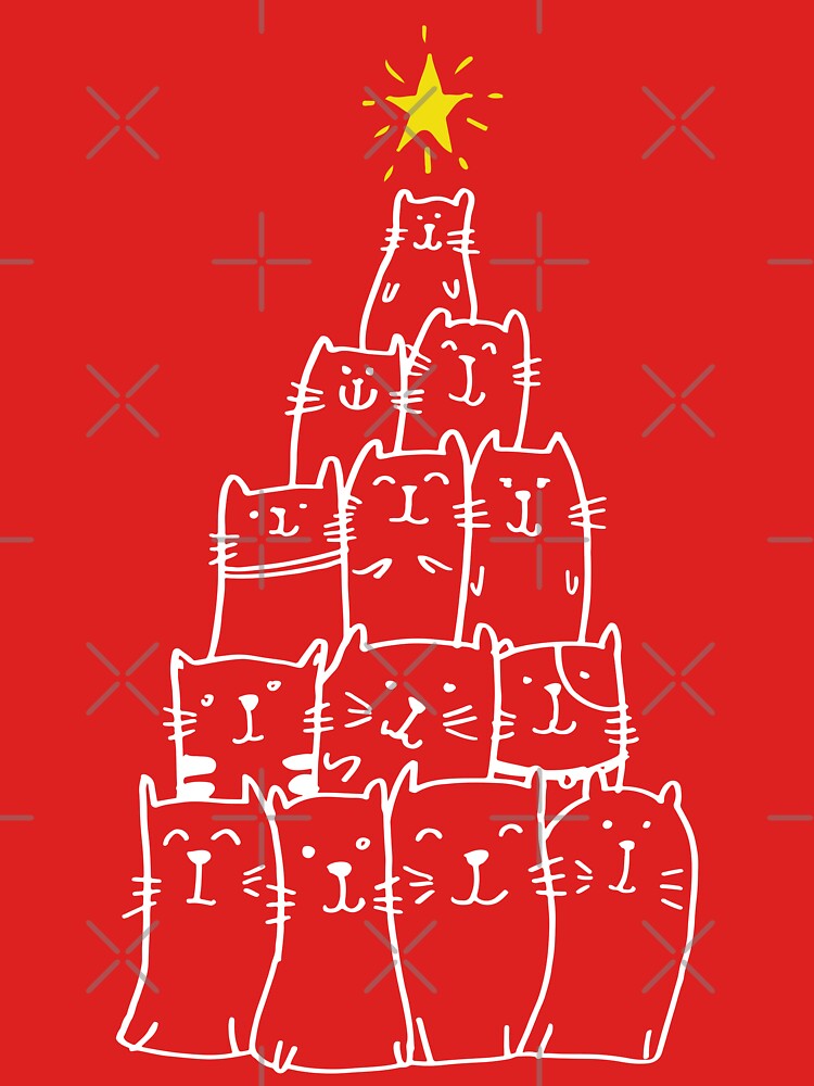 cats and christmas trees by theredfoxs