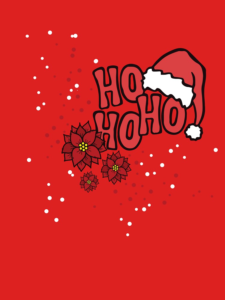 Ho Ho Ho Holiday Blooms Print by PrintsByAnnJ