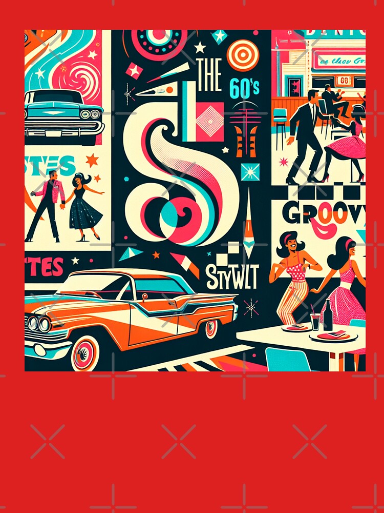 Retro Vintage 60s to 90s inpired graphics with groovy style by myrll