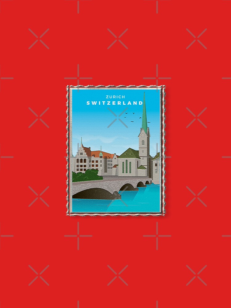 Zurich Switzerland Vintage Framed Art by SoldierAlways
