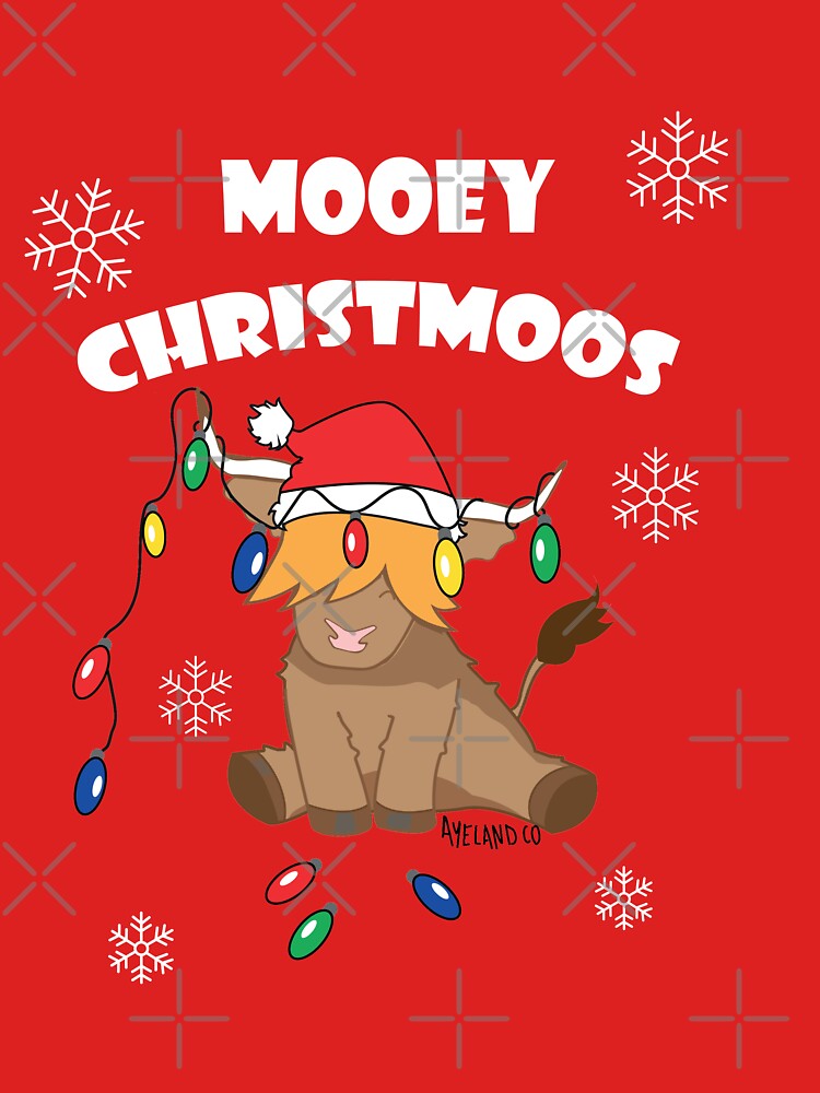Christmas lights highland cow ugly sweater christmas jumper by Ayelandco
