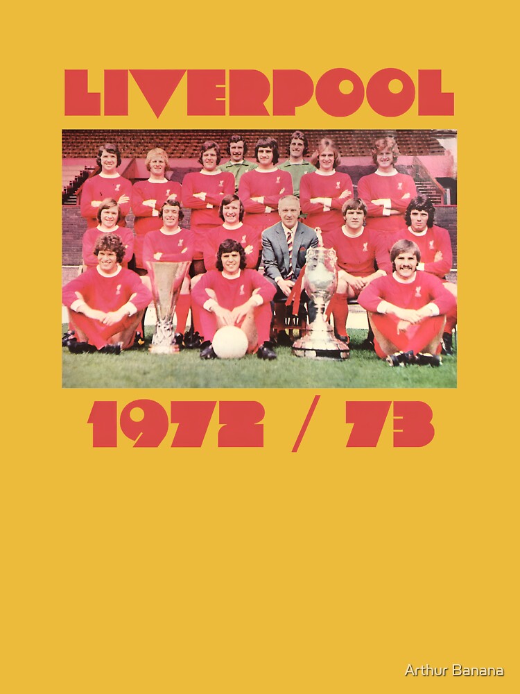 Liverpool FC 1972 / 1973 Season Retro Tshirt & Merch by Fuzzdandy Designs