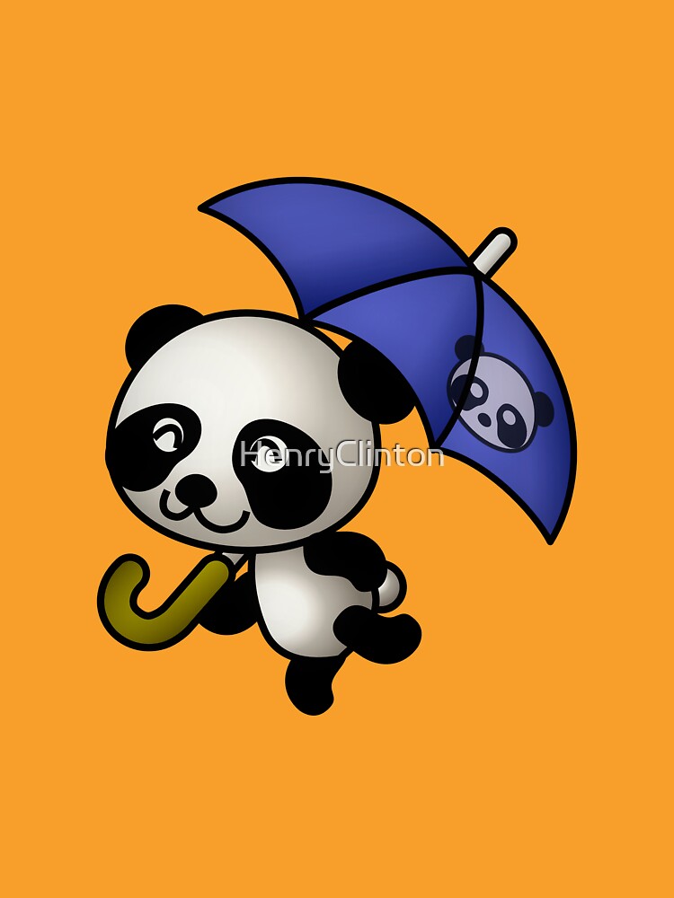Panda with Umbrella by HenryClinton