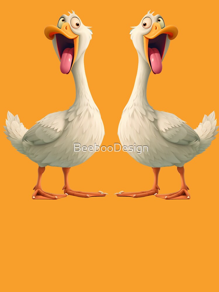 Duck funny pattern black by BeebooDesign