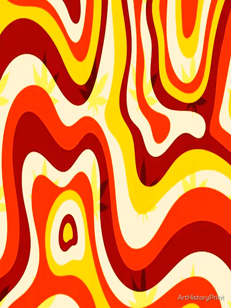 70's waves and leaves. by ArtHistoryPrint